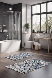 Mijölnir Juego de alfombrillas de baño CT-5181 de 2 piezas Multicolor